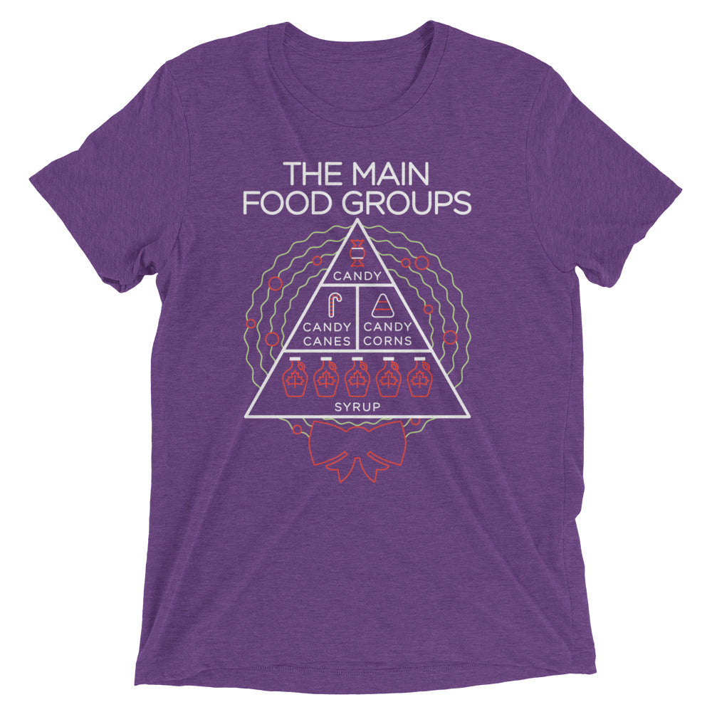 The Main Food Groups Men's Tri-Blend Tee