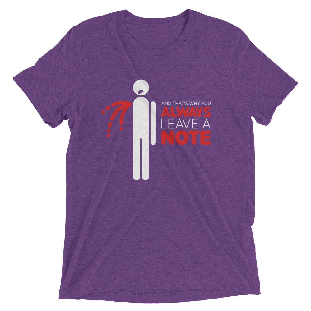 Always Leave A Note Men's Tri-Blend Tee