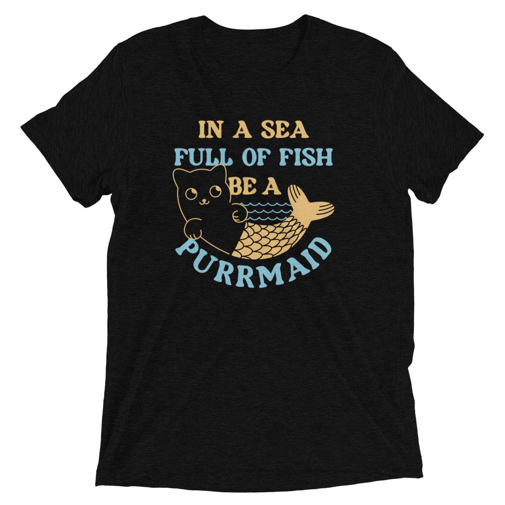 Be A Purrmaid Men's Tri-Blend Tee