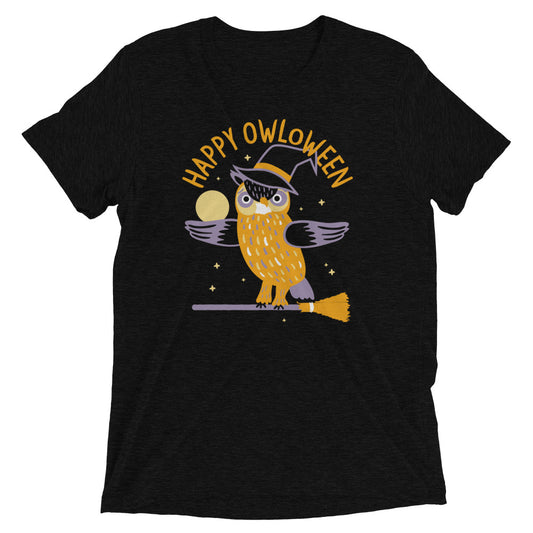 Happy Owloween Men's Tri-Blend Tee