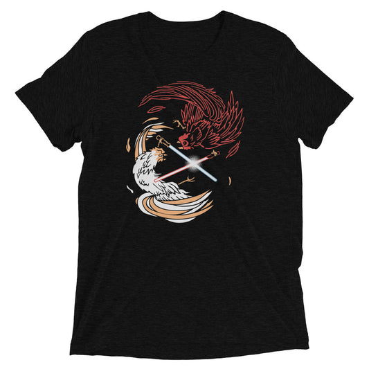 Cock A Doodle Duel Of The Fates Men's Tri-Blend Tee