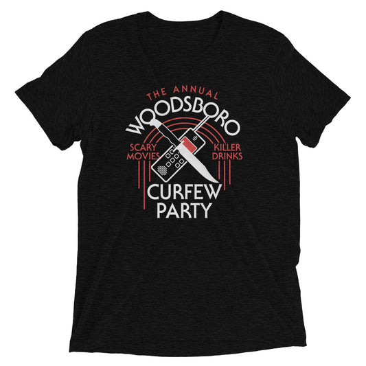 Woodsboro Curfew Party Men's Tri-Blend Tee