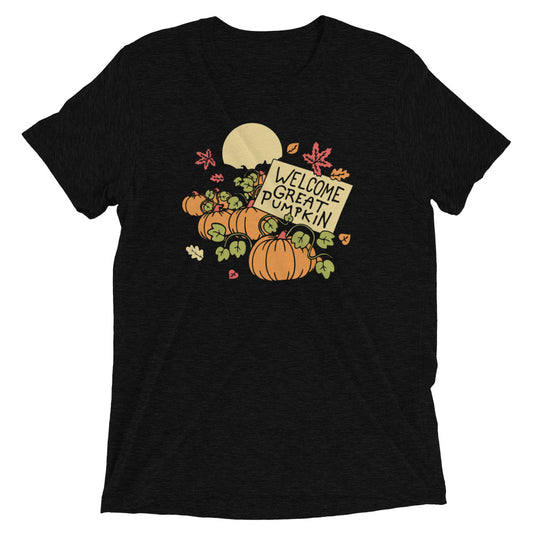 Welcome Great Pumpkin Men's Tri-Blend Tee