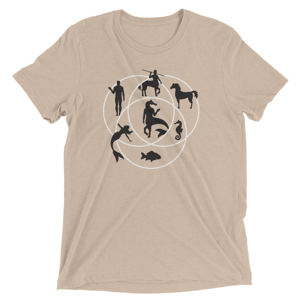 Human Horse Fish Venn Diagram Men's Tri-Blend Tee