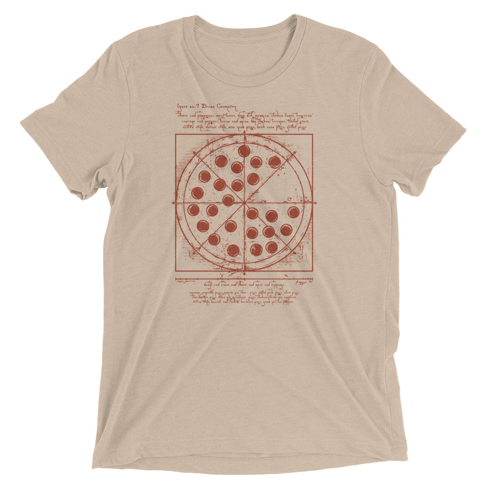 Vitruvian Pizza Men's Tri-Blend Tee