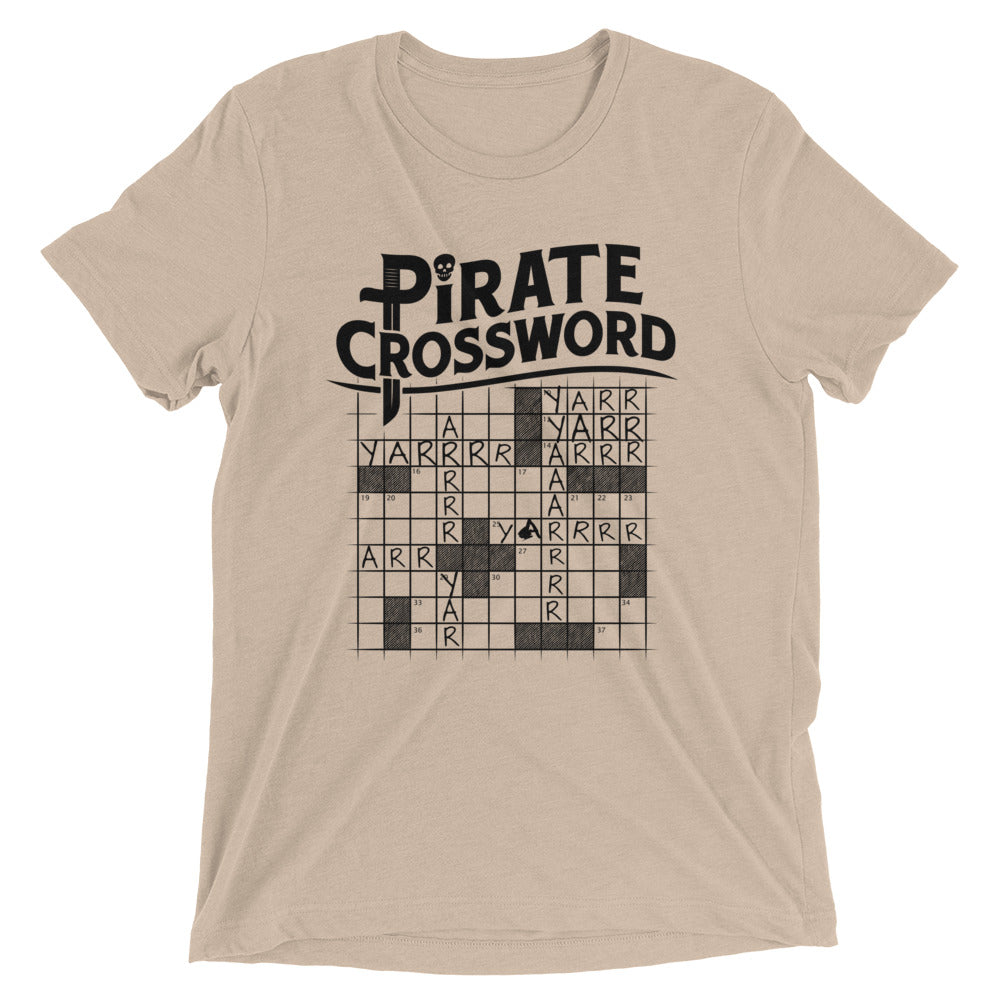 Pirate Crossword Men's Tri-Blend Tee