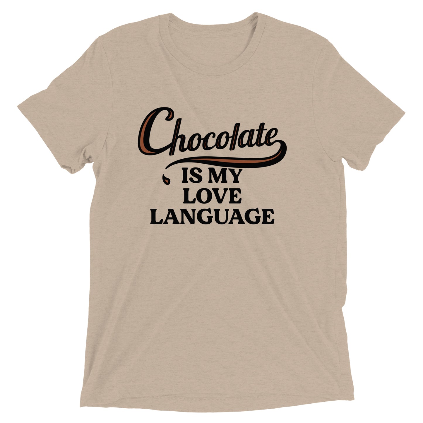 Chocolate Is My Love Language Men's Tri-Blend Tee