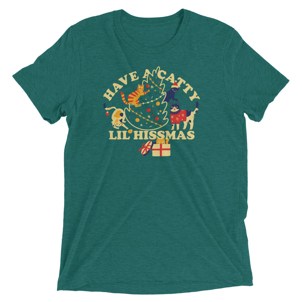 Have A Catty Lil Hissmas Men's Tri-Blend Tee