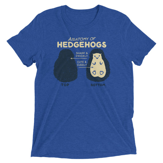 Anatomy Of Hedgehogs Men's Tri-Blend Tee