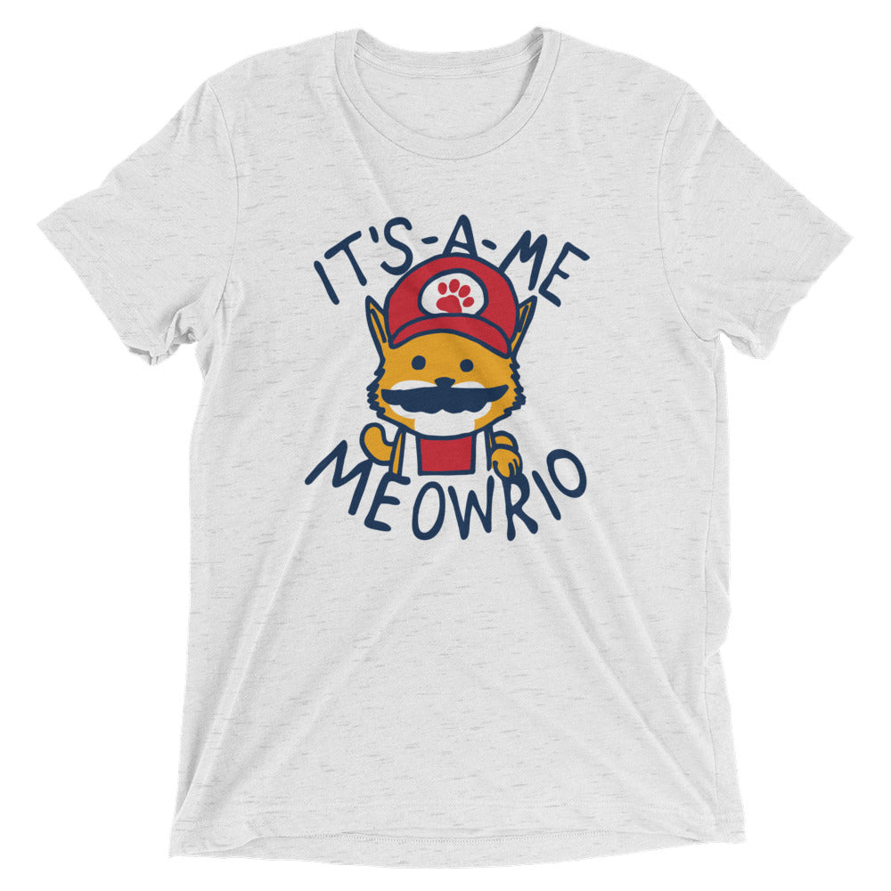 It's-a-me Meowrio Men's Tri-Blend Tee