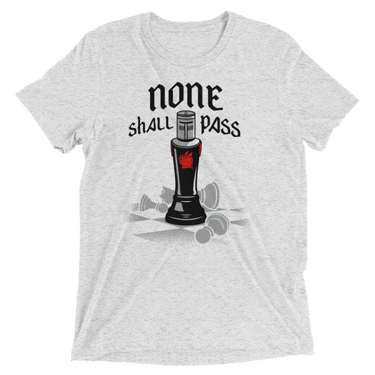 None Shall Pass Black Knight Men's Tri-Blend Tee