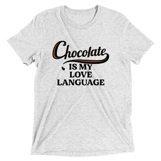 Chocolate Is My Love Language Men's Tri-Blend Tee