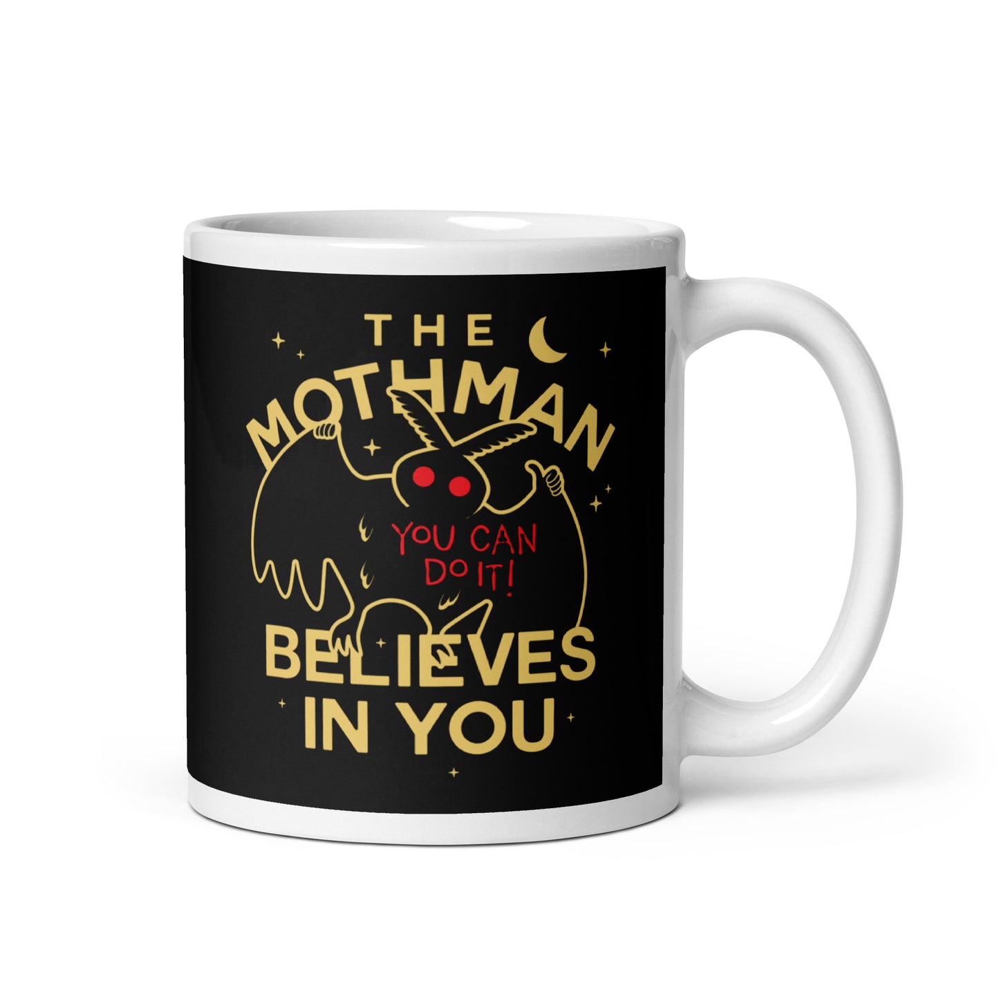 The Mothman Believes In You Mug