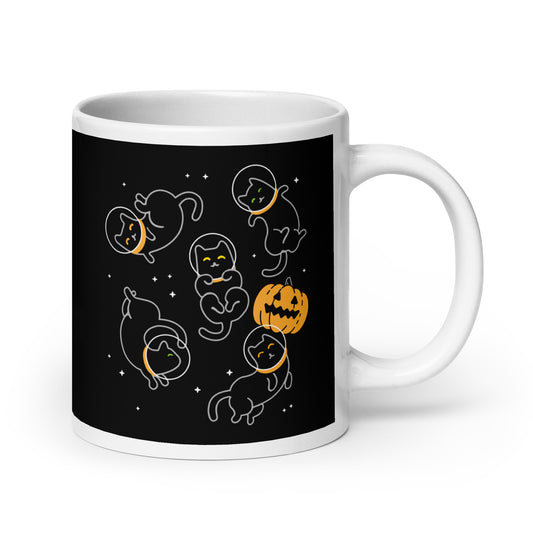 Cat Halloween In Space Mug