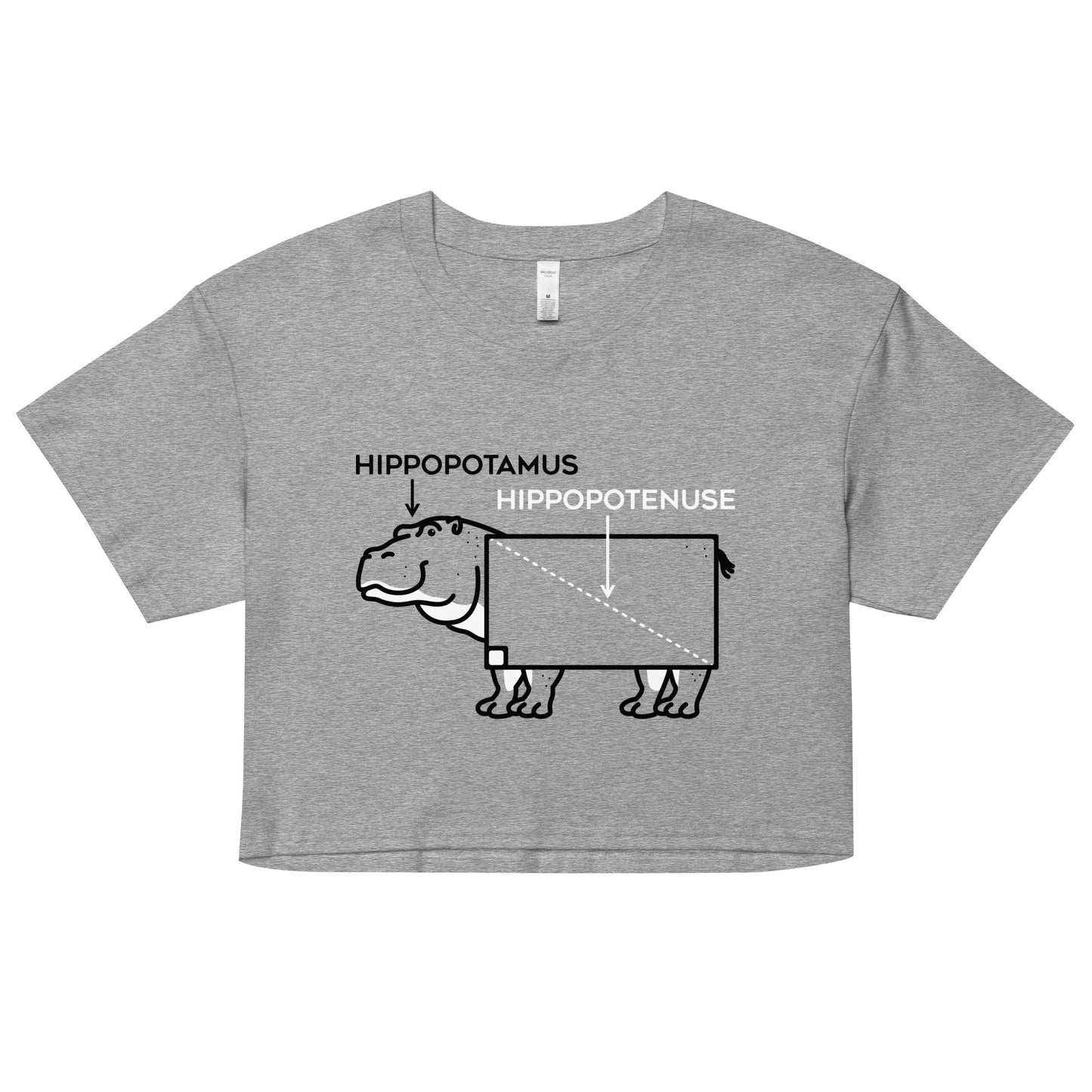 Hippopotenuse Women's Crop Tee