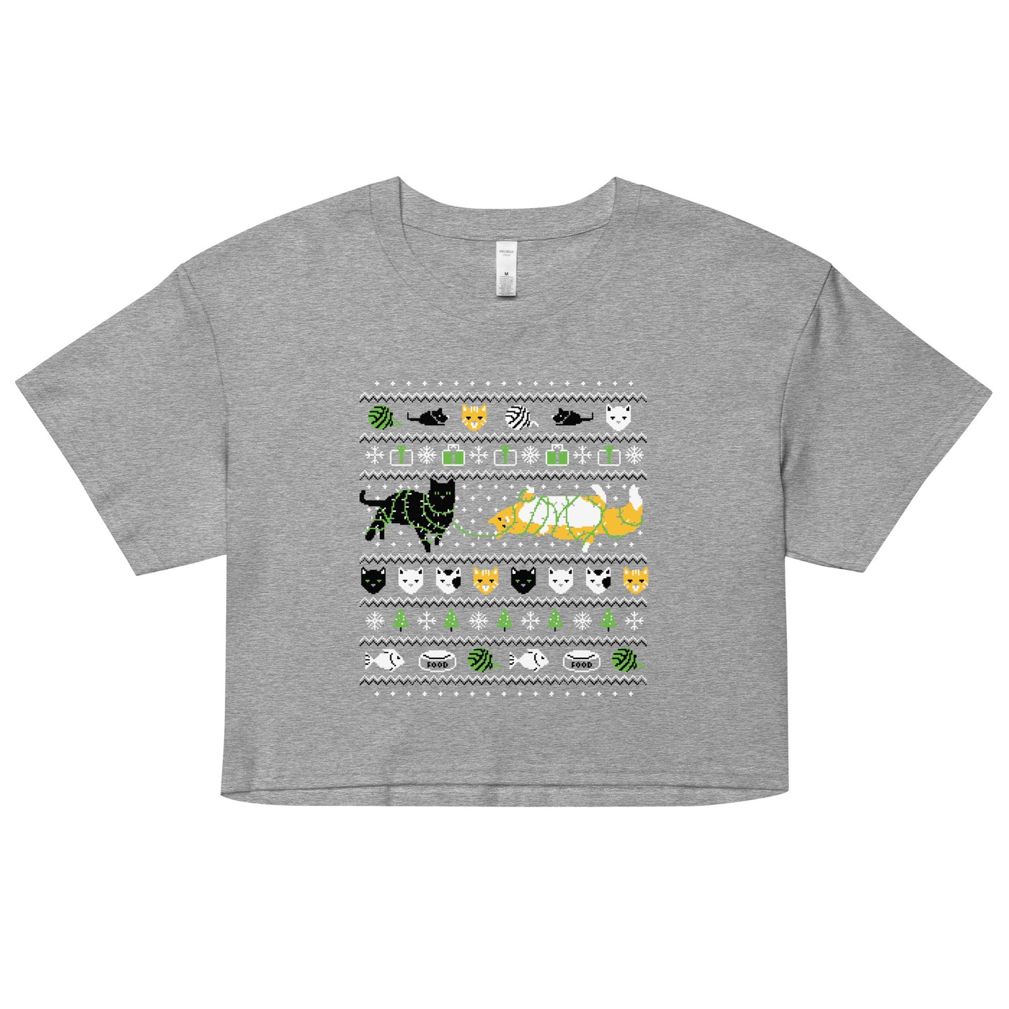 Ugly Cat Sweater Women's Crop Tee