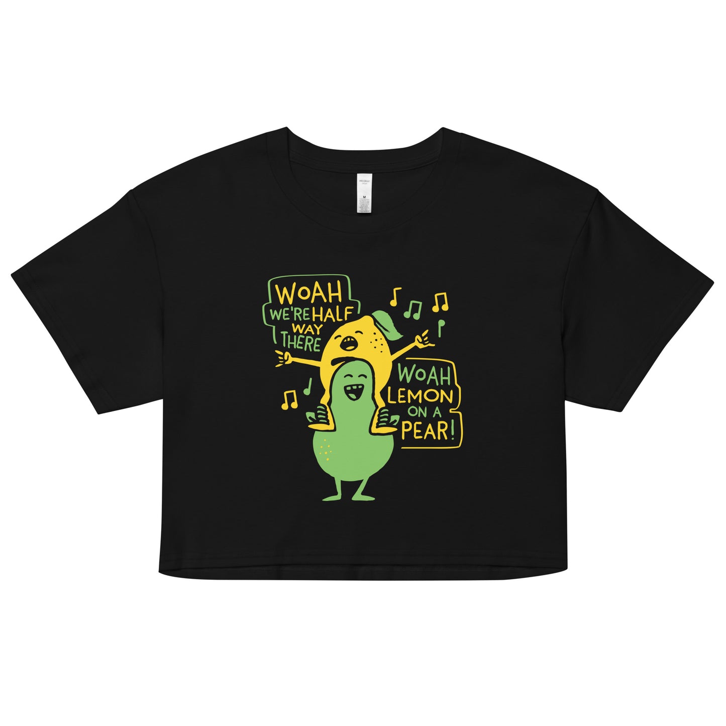 Lemon On A Pear Women's Crop Tee