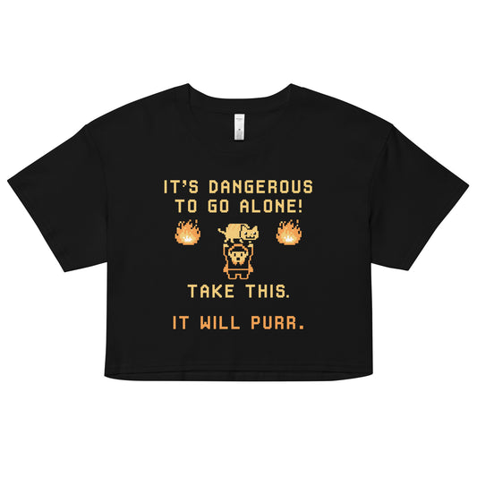 It's Dangerous To Go Alone Women's Crop Tee