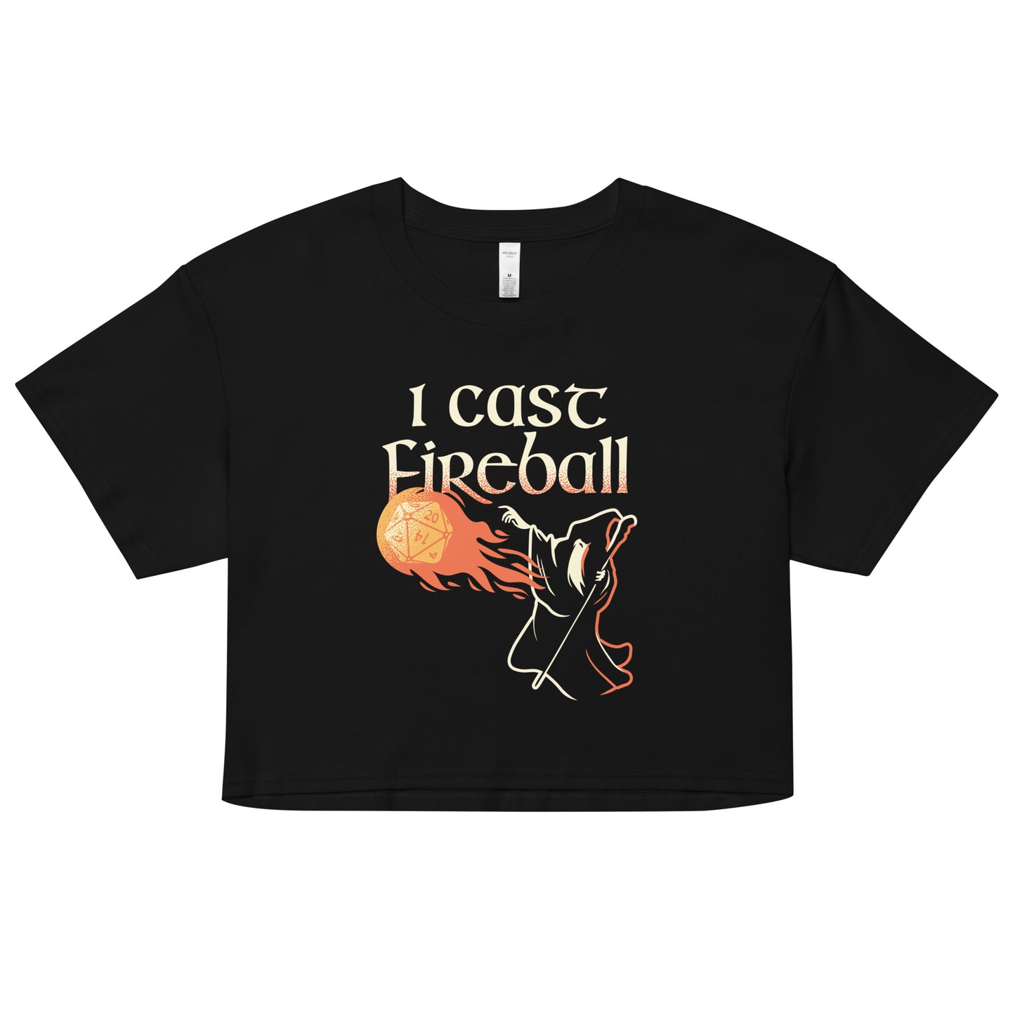 I Cast Fireball Women's Crop Tee