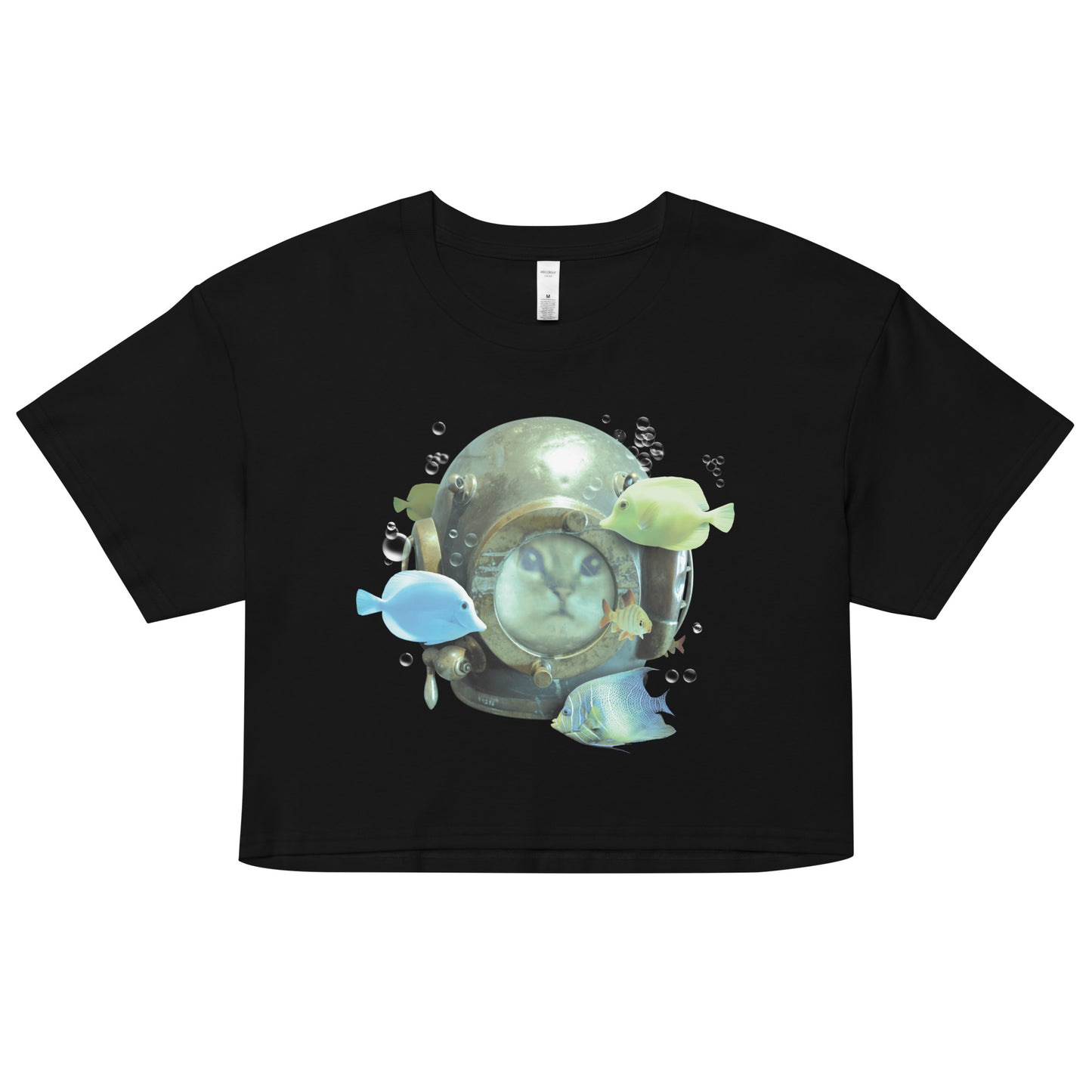 20,000 Purrrs Under The Sea Women's Crop Tee