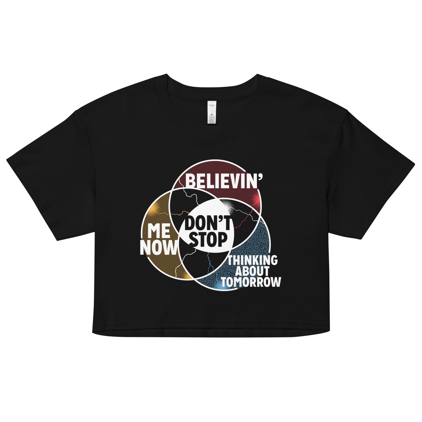 Don't Stop Venn Diagram Women's Crop Tee