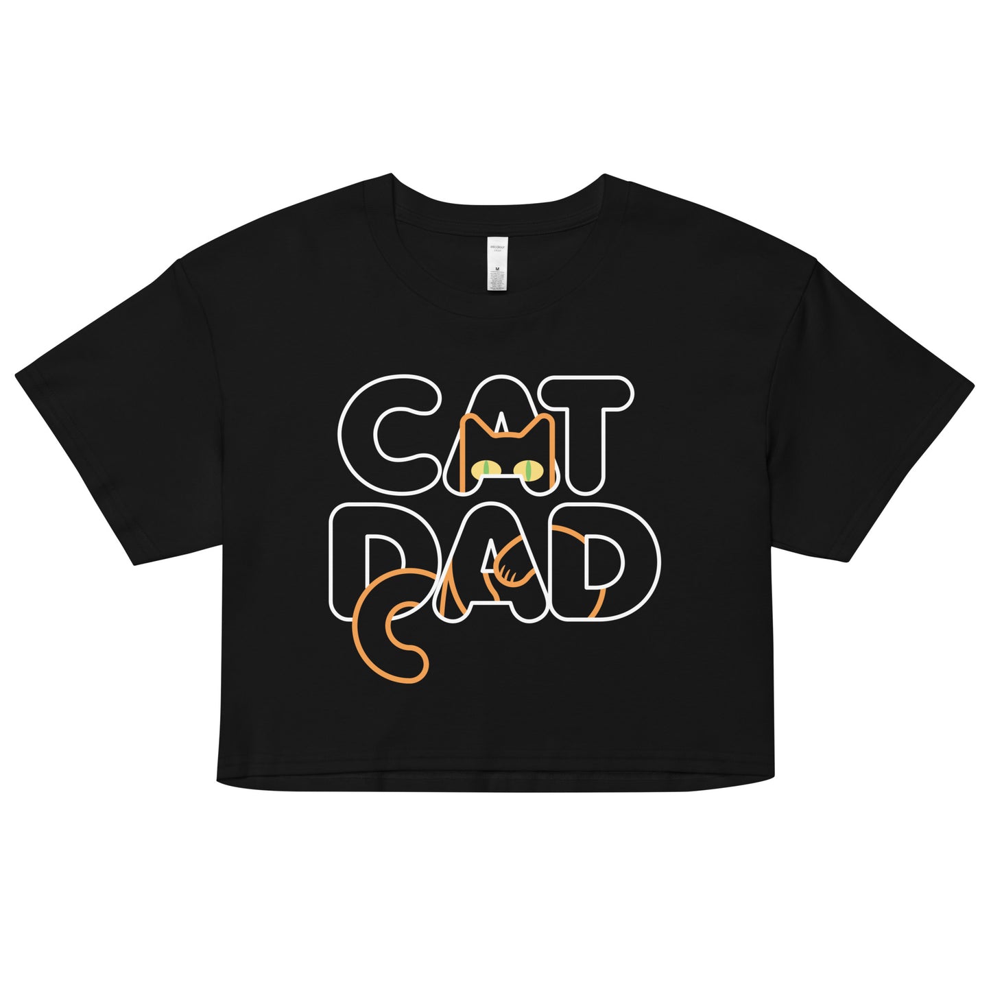 Cat Dad Women's Crop Tee