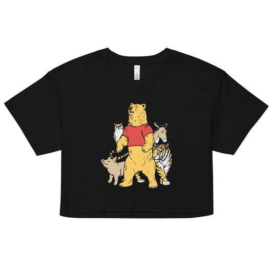 Bear And Friends Women's Crop Tee