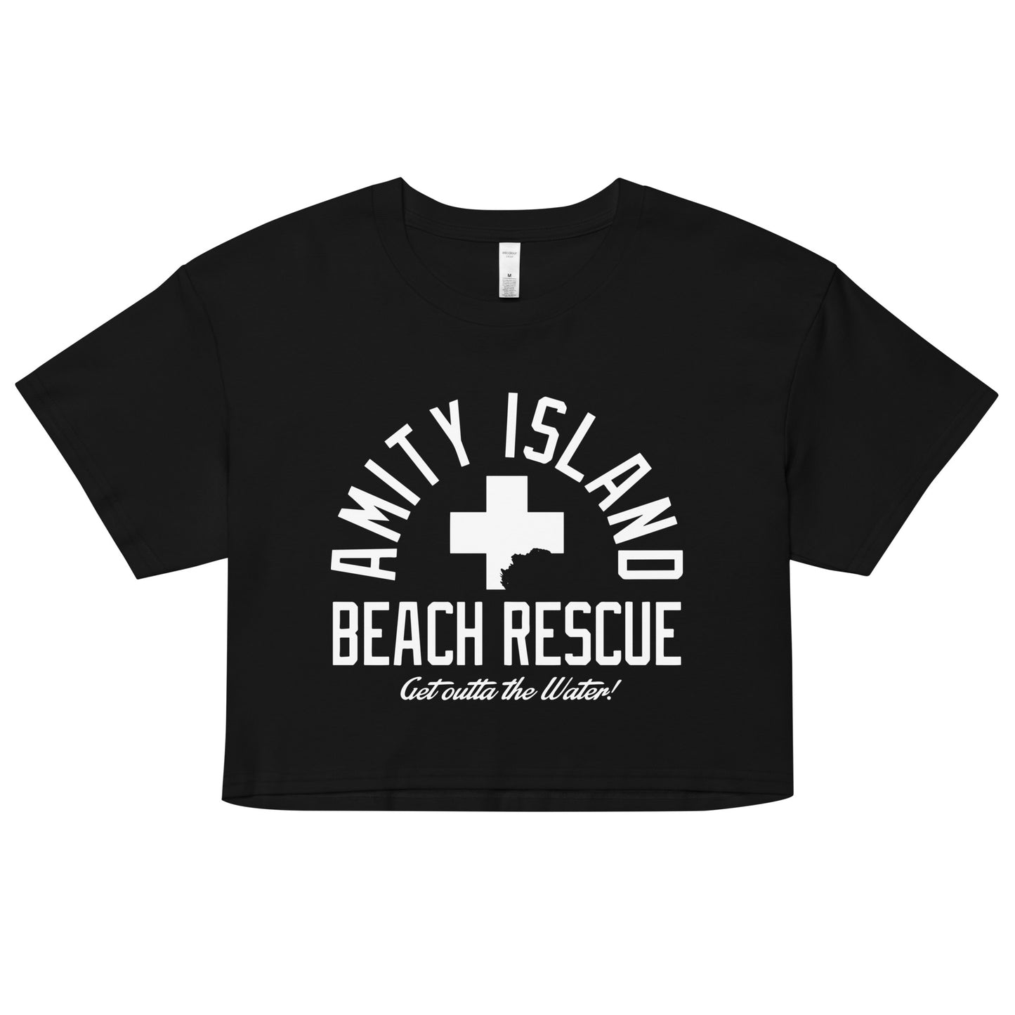 Amity Island Beach Rescue Women's Crop Tee