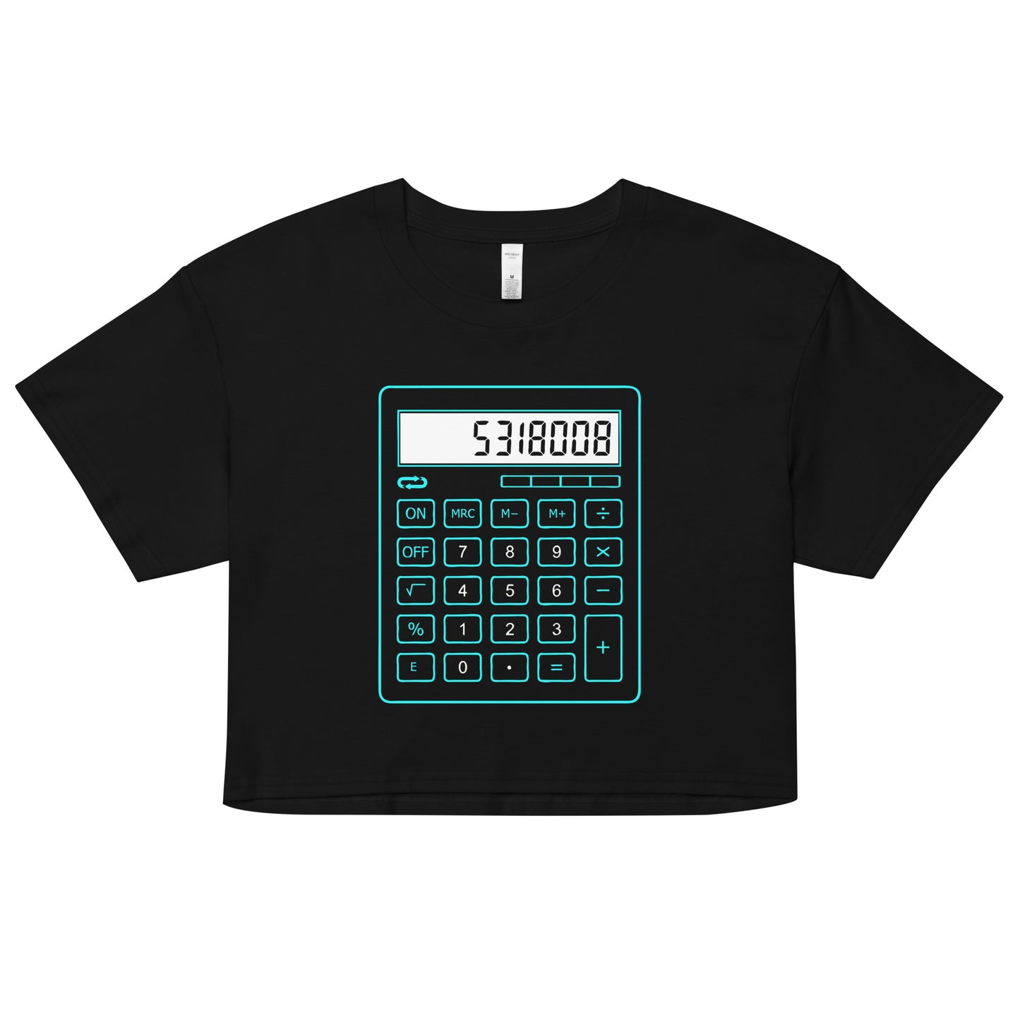 5318008 Calculator Women's Crop Tee