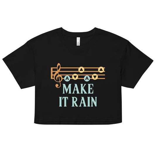 Make It Rain Women's Crop Tee