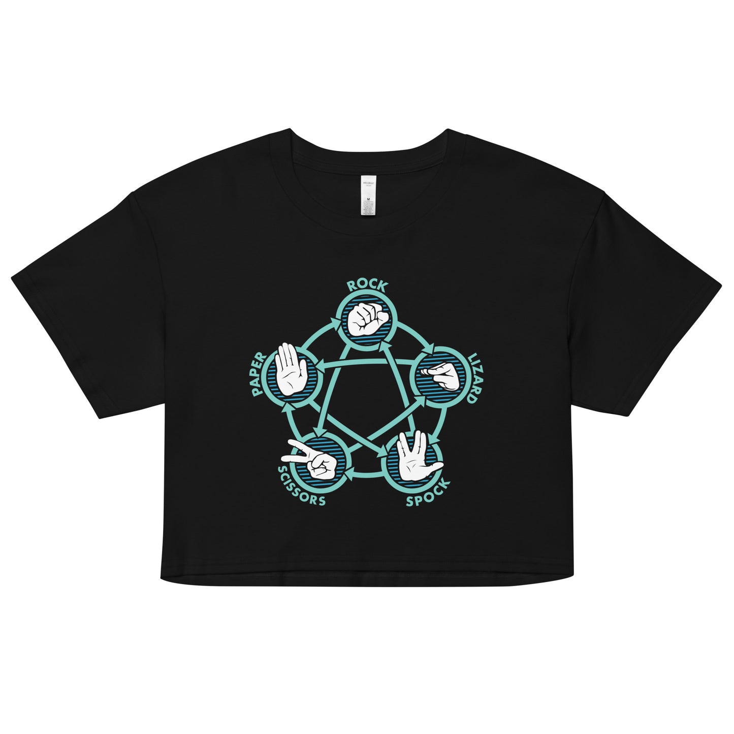 Rock Paper Scissors Lizard Spock Women's Crop Tee