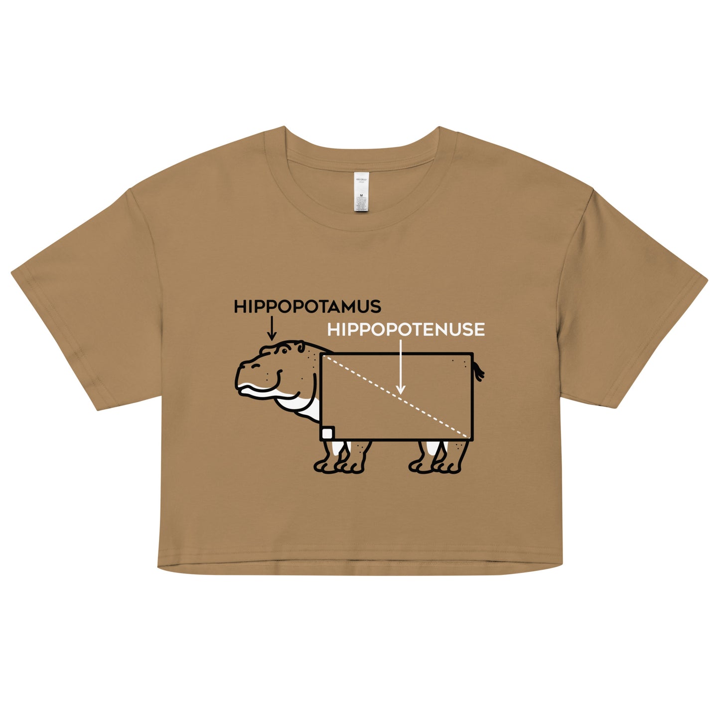 Hippopotenuse Women's Crop Tee