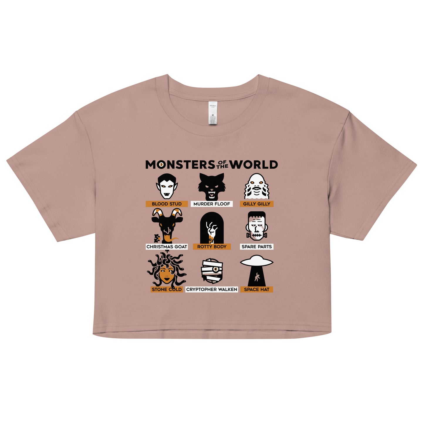 Monsters Of The World Women's Crop Tee