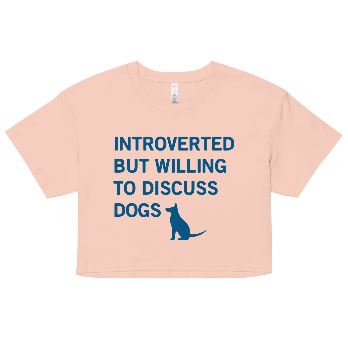 Introverted But Willing To Discuss Dogs Women's Crop Tee