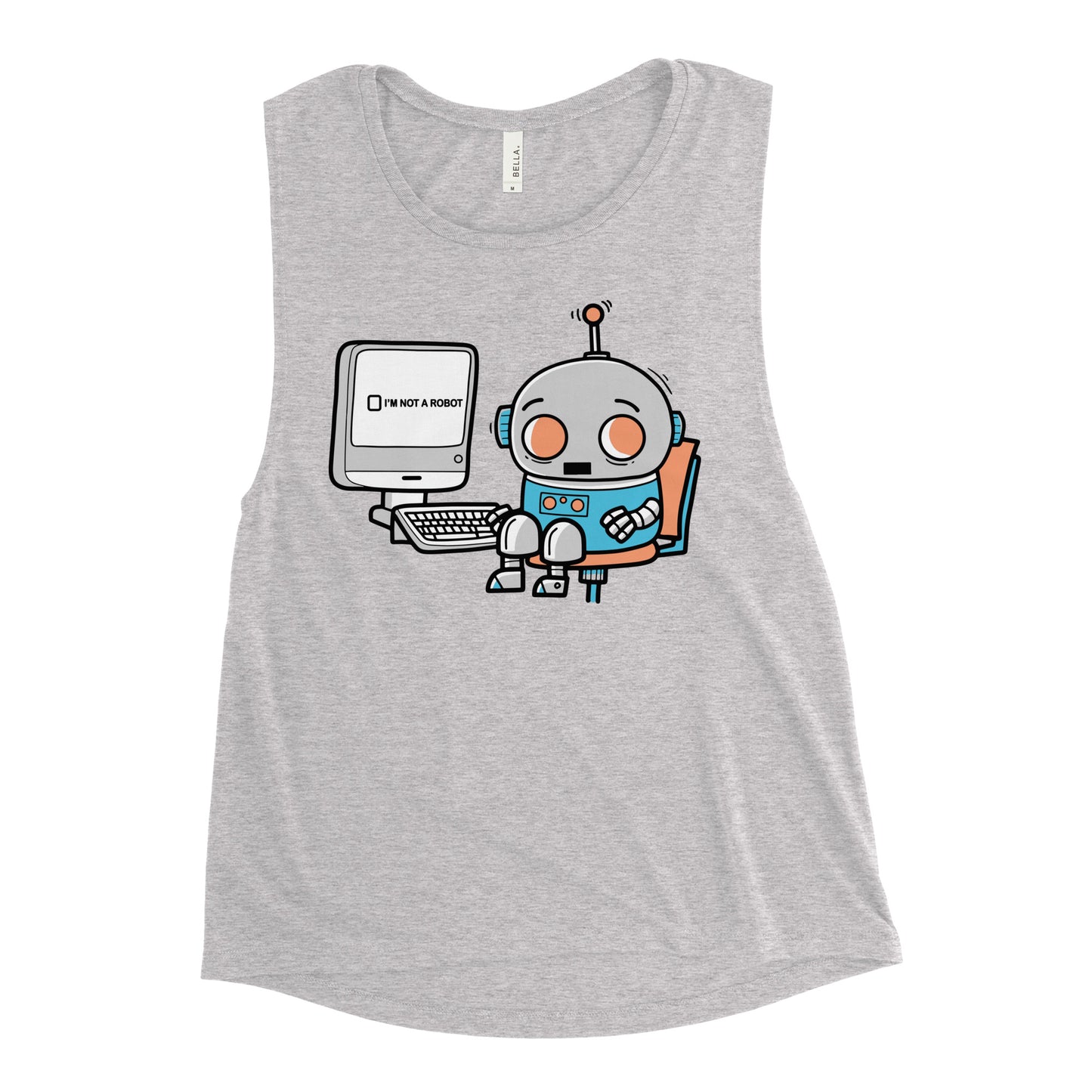 Robot Captcha Women's Muscle Tank