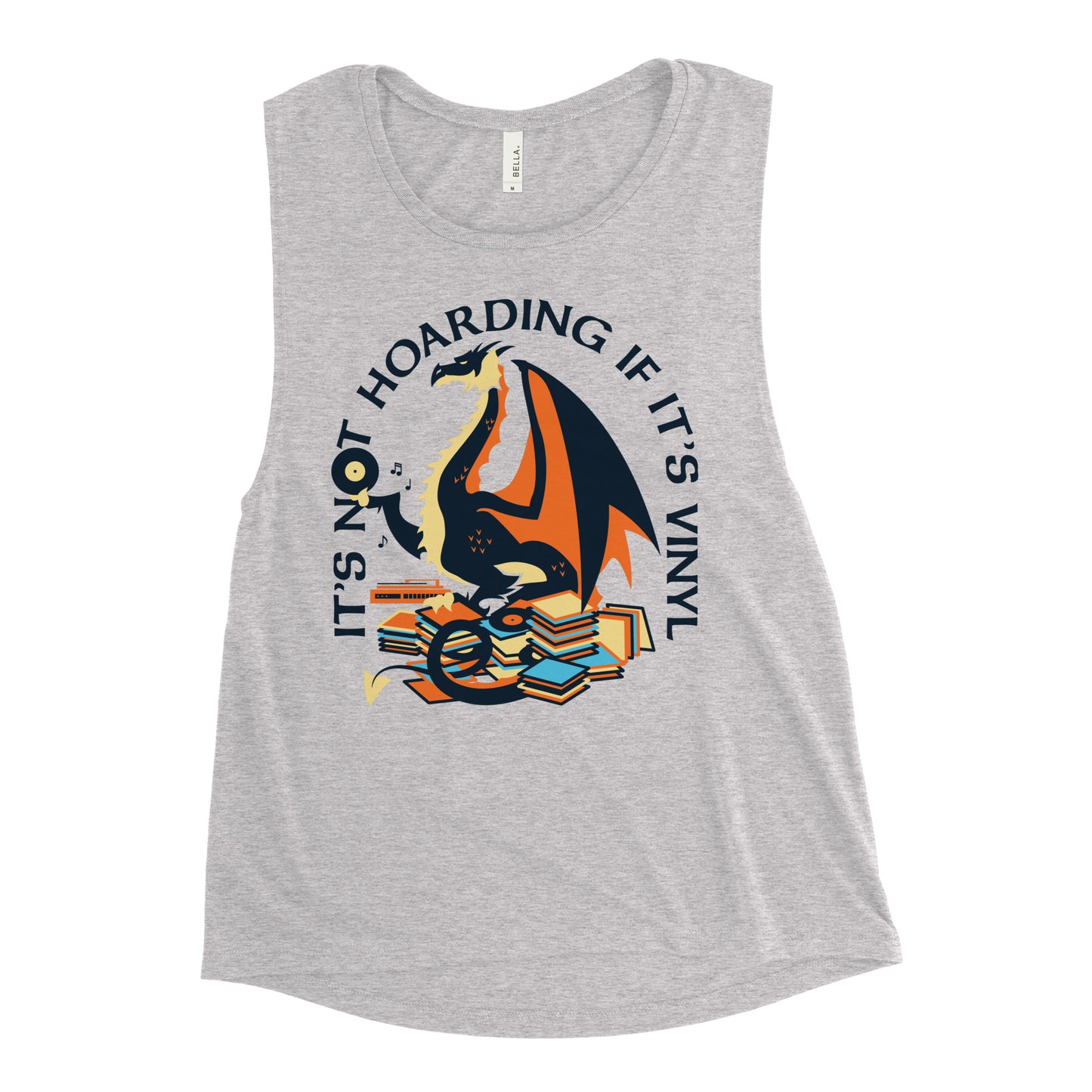 It's Not Hoarding If It's Vinyl Women's Muscle Tank