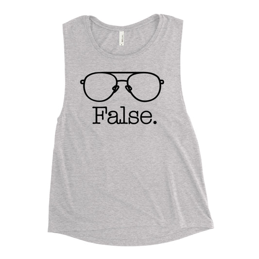 False Glasses Women's Muscle Tank