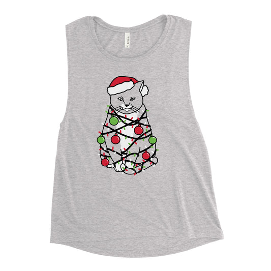 Meowy Christmas Women's Muscle Tank