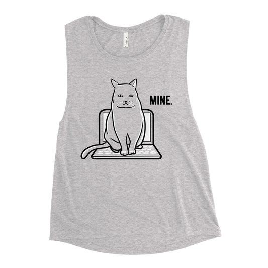 Mine Computer Cat Women's Muscle Tank