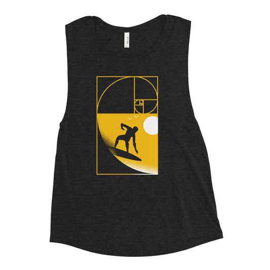 Golden Spiral Wave Women's Muscle Tank