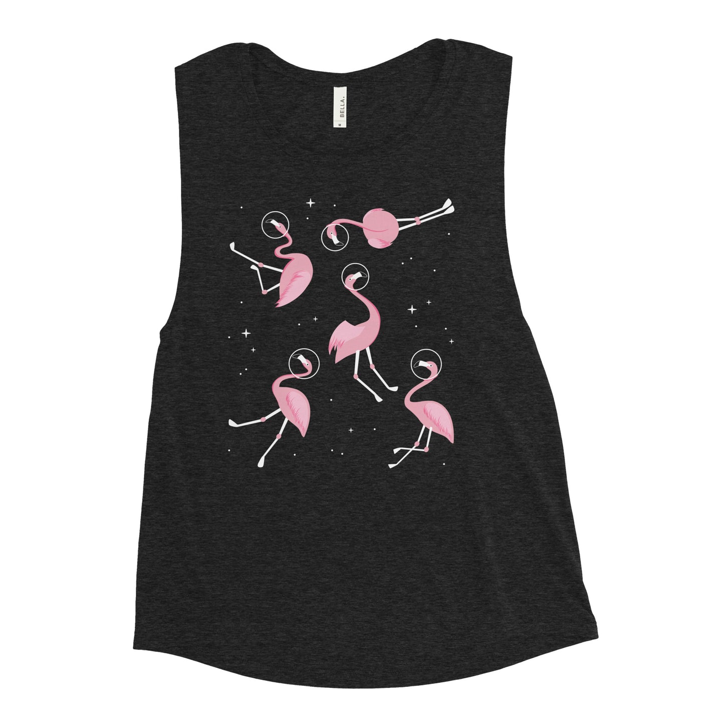 Flamingos In Space Women's Muscle Tank