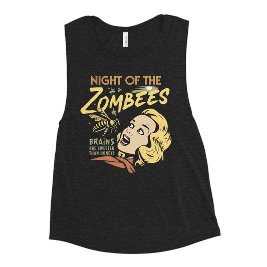 Night Of The Zombees Women's Muscle Tank