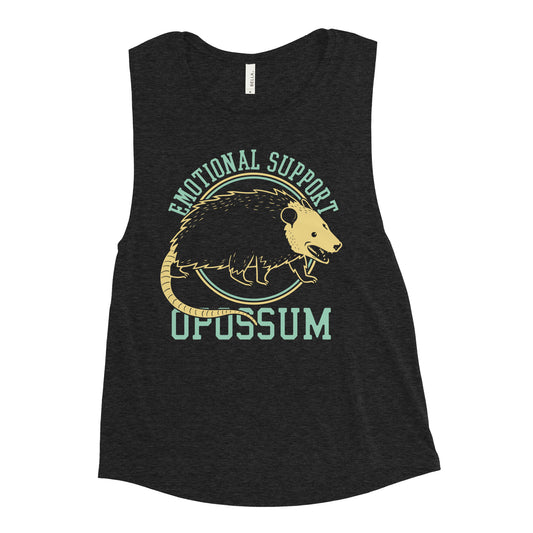 Emotional Support Opossum Women's Muscle Tank