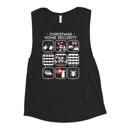 Christmas Home Security Women's Muscle Tank