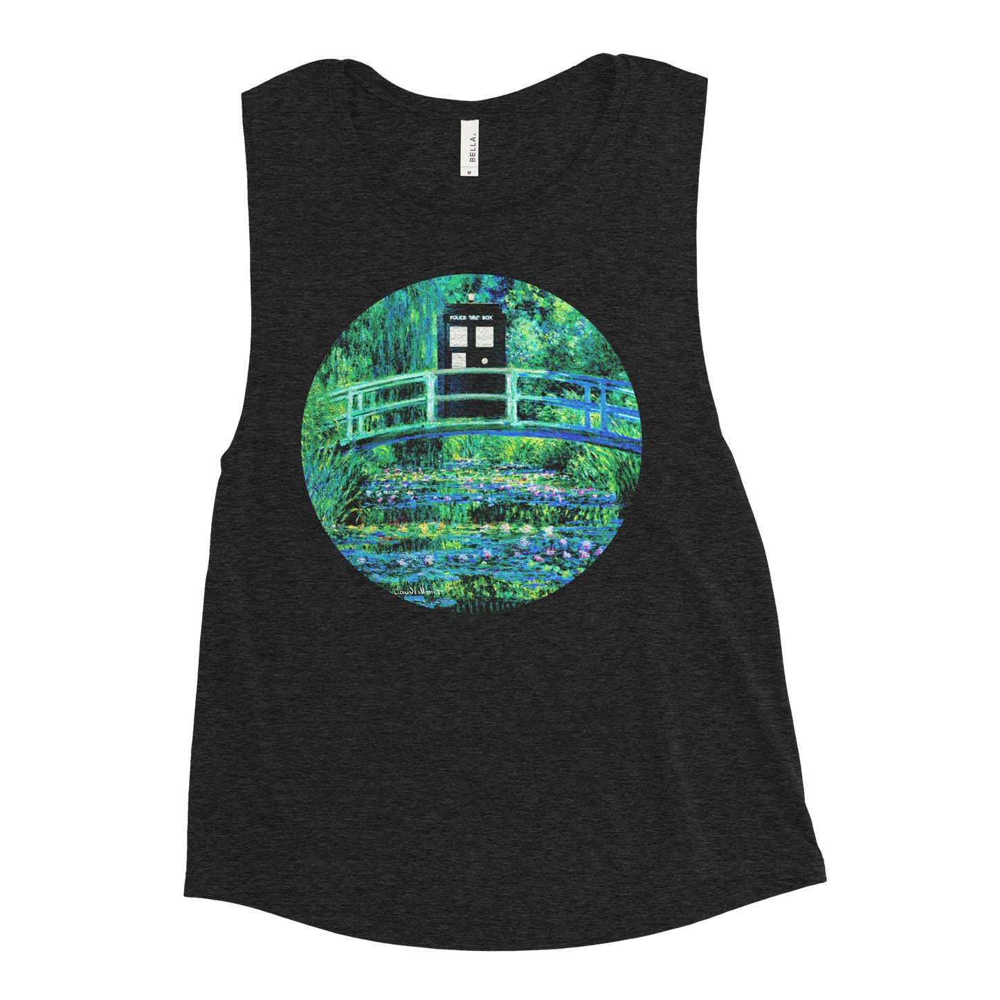 Water Lilies Police Box Women's Muscle Tank