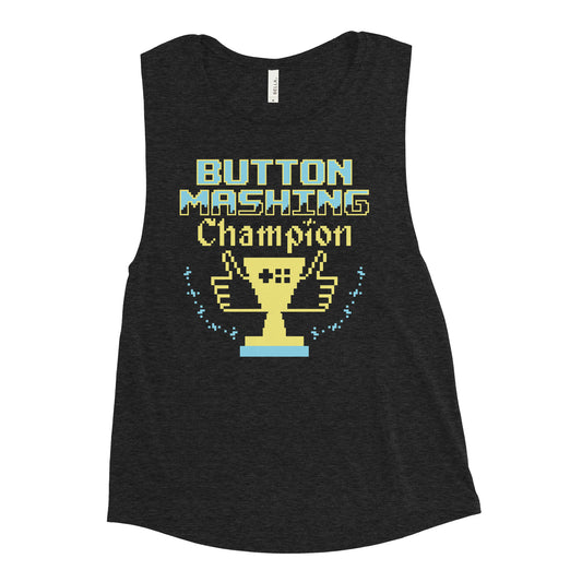 Button Mashing Champion Women's Muscle Tank