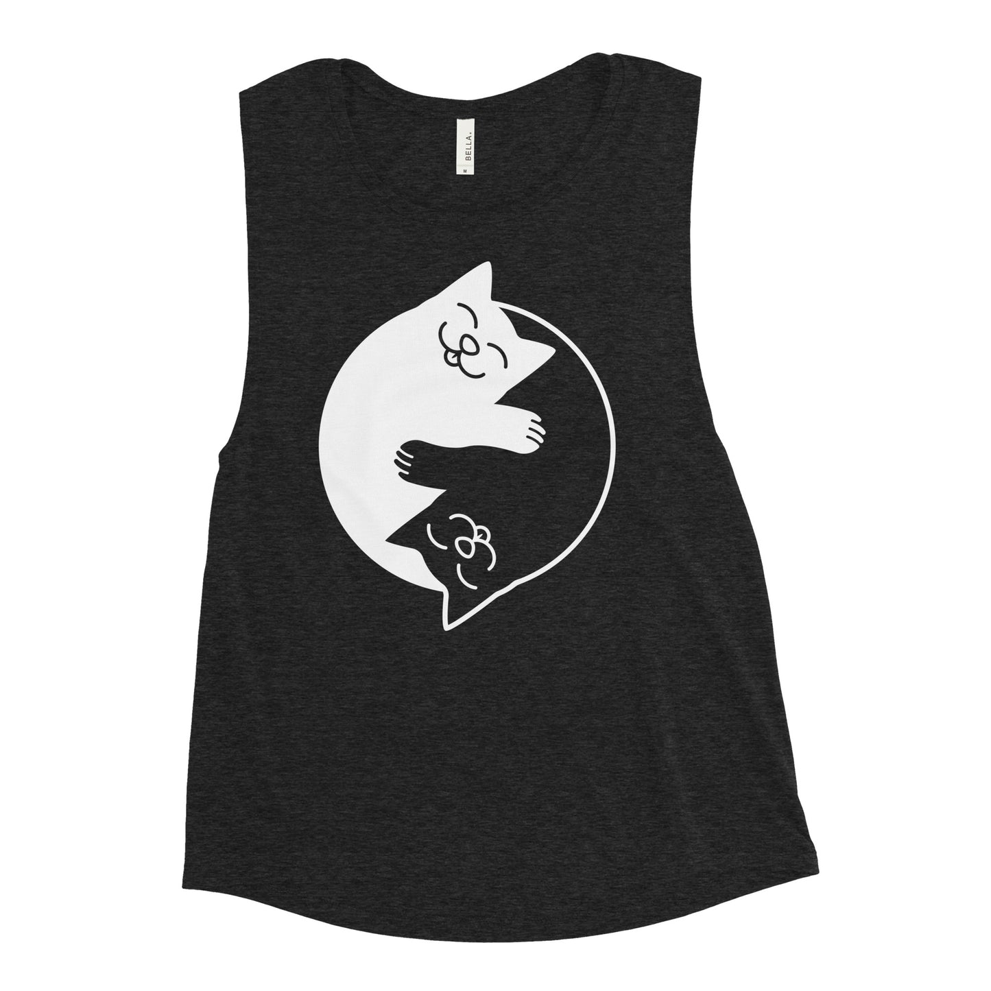 Yin Yang Cats Women's Muscle Tank