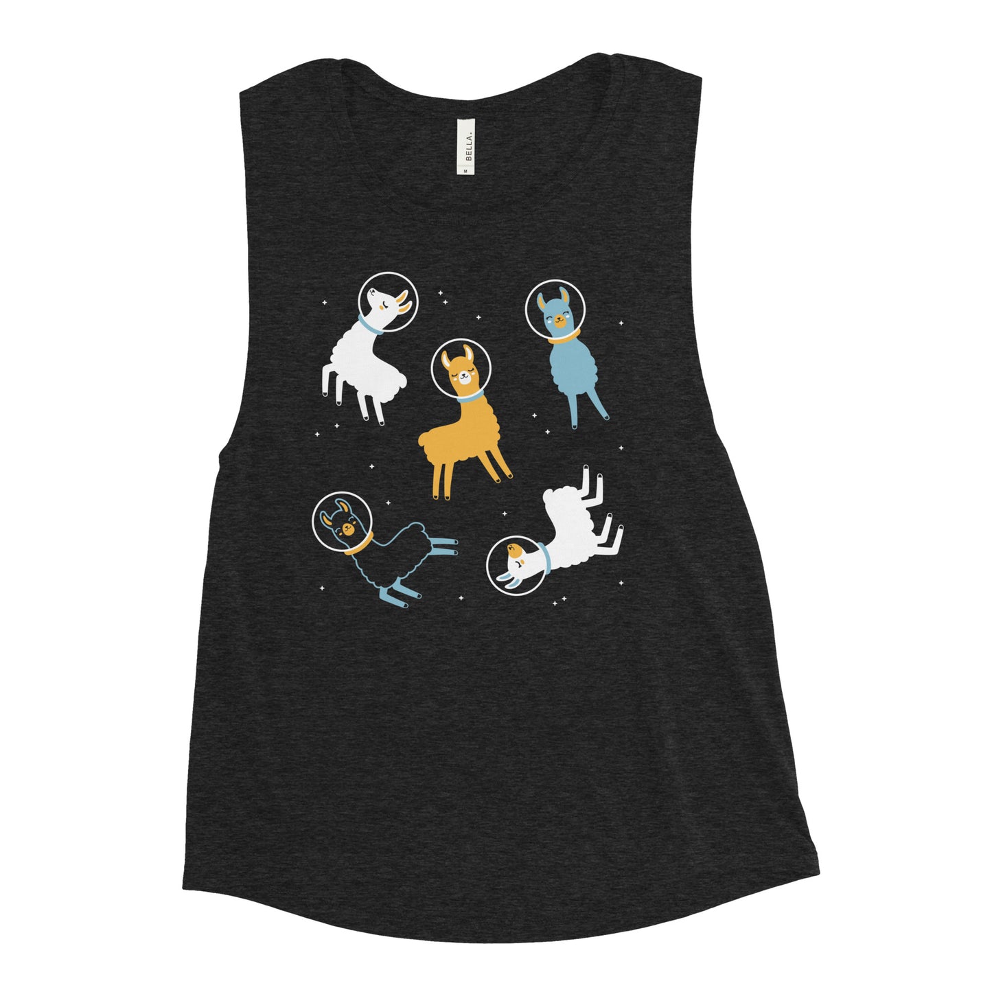 Llamas In Space Women's Muscle Tank