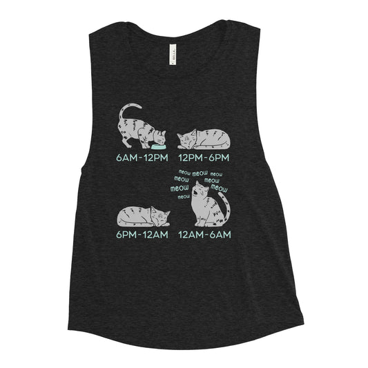 Cat Day Schedule Women's Muscle Tank