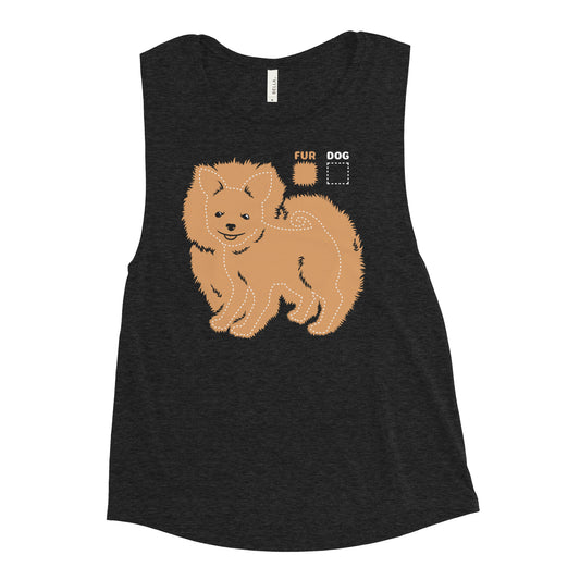 Dog vs Fur Pomeranian Women's Muscle Tank